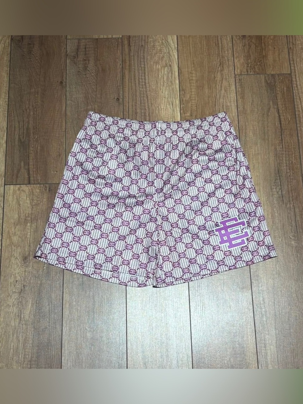 Eric Emanuel EE x Gucci Collab Purple Mesh Shorts Brand New Mens Size Large